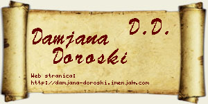 Damjana Doroški vizit kartica